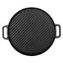Poêle grill double face en fonte pour barbecue 30 cm