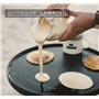 Poêle grill double face en fonte pour barbecue 30 cm