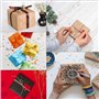 BELLE VOUS Boite Cadeau Noire (Lot de 50) - Boite Papier Kraft Noir 12 x 12 x 9 cm - Boite Carton Noire Emballage Cadeau Facile 