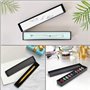 Kurtzy Petite Boîte Cadeau en Papier Noir pour Bijoux (Lot de 12) - 21 x 4 x 2 cm - Boite Carton Rembourrée de Mousse pour Boucl