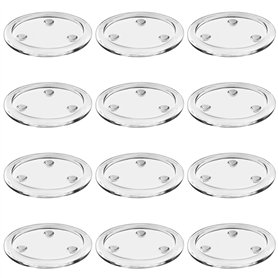Belle Vous Support Bougie - Lot de 12 Coupelle Verre Transparent Porte Bougie Decorative - Bougeoir en Verre Transparent Mariage