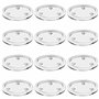 Belle Vous Support Bougie - Lot de 12 Coupelle Verre Transparent Porte Bougie Decorative - Bougeoir en Verre Transparent Mariage