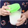 Belle Vous Lot de 16 Pot en Verre avec Couvercle en Plastique – 350ml Petit Pot Verre Rond Transparent Réutilisable et Hermétiqu
