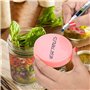 Belle Vous Lot de 16 Pot en Verre avec Couvercle en Plastique – 350ml Petit Pot Verre Rond Transparent Réutilisable et Hermétiqu