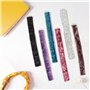 Belle Vous Lot de 6 Serre Tete Femme et Fille Élastique à Paillettes - Bandeaux Cheveux Extensibles Antidérapants - Bleu, Argent
