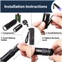 INDOTEAM Lampe de poche UV | 9 lampes de poche à DEL violettes | Lampe de poche UV – 3 x piles AAA | 9 LED 395 nm | Lampe de poc