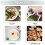 IndoTeam Thermomètre de cuisine numérique pour cuisson des aliments – Thermomètre précis avec longue sonde – Thermomètres à vian