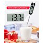 IndoTeam Thermomètre de cuisine numérique pour cuisson des aliments – Thermomètre précis avec longue sonde – Thermomètres à vian