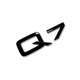 MCK Auto - Q7 Noir Brillant Avant Arrière Aile Noir Badge Logo Botte Emblème Autocollant Adhésif Tuning