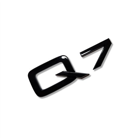 MCK Auto - Q7 Noir Brillant Avant Arrière Aile Noir Badge Logo Botte Emblème Autocollant Adhésif Tuning