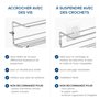 joeji's Kitchen Etagere a Epices Murale Metal 4 Pcs Etagere Cuisine - Porte Epices Cuisine facile à installer etagere murale cui