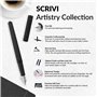 SCRIVI PENS Ensemble de stylos plume [Fine Plume], collection Artistry, coffret cadeau ; 2 cartouches d'encre, convertisseur de 