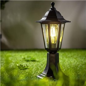 CGC Lighting extérieur jardin noir Poteau de Borne Luminaire Lanterne luminaire lampadaire chemins
