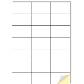 Creavvee 21 étiquettes rondes feuille 25 feuilles A4 imprimables papier autocollant blanc pour imprimantes laser/jet d'encre fab