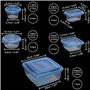 FRESHLY CONTAINED 21 Pièces Boite Plastique Alimentaire - Boite Conservation Alimentaire Réutilisable sans BPA avec Couvercles -