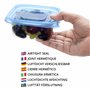 FRESHLY CONTAINED 21 Pièces Boite Plastique Alimentaire - Boite Conservation Alimentaire Réutilisable sans BPA avec Couvercles -