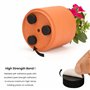 Belle Vous Lot de 40 Pied Pot de Fleur Invisible - Pied Caoutchouc Noir pour Plantes - Tampon Antidérapant Auto-Adhésif pour Pot
