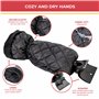 GADLANE Lot de 2 Grattoirs à Glace pour Voiture - Grattoir Pare Brise Voiture Gant pour Vitres, Grattoirs à Neige avec Doublure 