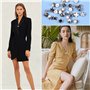 Jinlaili 30 Pièces Boutons de Broche de Sécurité, Boutons de Dissimulation, Boutons de Broche de Chemise, Couvrant Boutons de Br