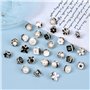 Jinlaili 30 Pièces Boutons de Broche de Sécurité, Boutons de Dissimulation, Boutons de Broche de Chemise, Couvrant Boutons de Br