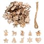 Jinlaili Pendentifs en Bois pour Sapin Noël