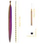 Kit D’extensions de Cheveux Synthétiques de 45 cm avec 20 Multicolores Plumes de Couleurs Mélangé