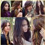 Extensions de Cheveux Colorés, Kit D’extensions de Cheveux Synthétiques de 45 cm avec 20 Multicolores Plumes de Couleurs Mélangé
