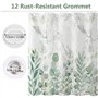 NATUCE Rideau de Douche 180x200 Anti Moisissure, Rideau Baignoire Polyester Imperméable, Rideau Salle de Bain Séchage Rapide ave