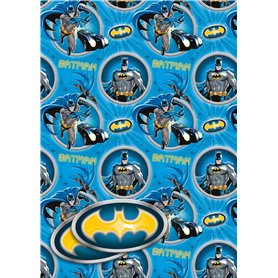 Lot de 2 feuilles de papier cadeau Batman pour anniversaire