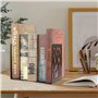 2Pièces Serre-Livres, Bookends, Séparateurs de Livres Anti-Dérapant, Presse Livre Noir, Cale Livre et CDs pour Maison Bureau Bib