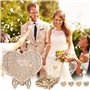 Livre d'or de Mariage en Forme Amour Personnalisé, 38x32cm Cadre en Bois avec 100 Cœurs, Alternative au Livre d'or de Mariage, C