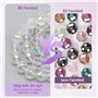 Lot de 110 grandes perles en verre de cristal pour la fabrication de bijoux, couleur AB brillante - 10 mm - Rondelles d'espaceme