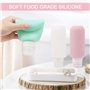 Naapesi 3PCS Étanches Bouteille de Voyage Silicone, 200ML Flacons de Voyage, Rechargeable Portable Vide de Voyage Bouteilles San