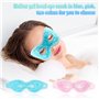 Anseom Masque Yeux Froid, Lot de 2 Masques de Refroidissement pour Les Yeux, Rafraîchissant Réutilisable Masque Gel Compresse Ch