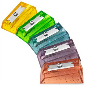 Ashton and Wright Taille-crayon à trou unique | Lot de 5 taille-crayons | Idéal pour l'école