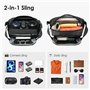 TARION Sac Photo Bandoulière Léger - Extensible Sac à Épaule Imperméable 5L avec Poche Trépied - Rangement Caméra Tablette Rando