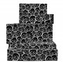 Papier cadeau noir - Papier cadeau tête de mort - 6 feuilles de papier cadeau - Punk Rock Gothique - Pour homme femme - Annivers