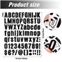 Laughhe 12 Feuilles Autocollants de Numéro Alphabet Auto-Adhésif, Kit de Chiffres Lettres en Vinyle Autocollant de Numéros Lettr