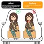 Lot de 2 Ajusteur de Ceinture de Sécurité en Cuir PU, Ajusteur de Ceinture de Sécurité de Voiture de Positionneur, Réglage de la