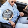 Lot de 2 Ajusteur de Ceinture de Sécurité en Cuir PU, Ajusteur de Ceinture de Sécurité de Voiture de Positionneur, Réglage de la