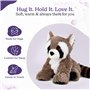 Warmies Raton laveur en peluche - Passe au micro-ondes - Grand format - Doudou chauffant pour enfants et adultes - Parfum lavand