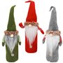 volumoon 3 Pièces Couverture de Bouteille de Vin de Noël,Vin Gnomes de Noël Ensemble,Noël Bouteille de Vin Housse,Sacs à Bouteil