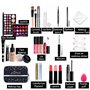 30 Pièces Coffret de Cosmetic Makeup Set avec Fard à Paupières Palette Rouge à Lèvre