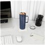 BELLE VOUS Tasse Isotherme Acier Inoxydable Bleu 560 ml avec Couvercle Coulissant et Poignée - Tasse Isotherme pour Boissons Cha
