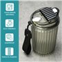 BELLE VOUS Gourde Cafe en Plastique Nervuré Noir Givré avec Couvercle - Tasse de Voyage 480 ml - Mug Voiture Réutilisable pour C