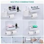 Belle Vous Porte Papier Toilette avec Etagere et Support - Porte Rouleau de Papier Toilette Mural en Acier Inoxydable Salle de B