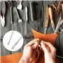 Wisebom 12 Pcs Aiguilles Courbées Set 6 Tailles C Type Aiguilles à Coudre Main Kit 2/2.5/3/3.5/4/5 pouces C Type Aiguilles à Cou