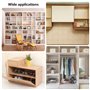 100 Pièces Chevilles de support d'étagère Taquet etagere goupille broches en Métal Nickelé L Forme Support Équerre 5 modèles Pou