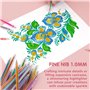 OWill 24 Stylo Gel Pailleté Pour Livres, Croquis et Travaux Manuels - Set de Stylo Gel avec 12 Stylos Paillette 1mm pour Coloria