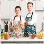 OWill 2 Pack Tabliers de Cuisine Femme Imperméable Tablier Réglable avec Poches pour Cuisine, Jardinage, Restaurant, Barbecue, C